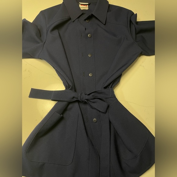 VTG ALIA TIE FRONT BLAZER BUTTON UP SHIRT JACKET SIZE 12 - Picture 4 of 9